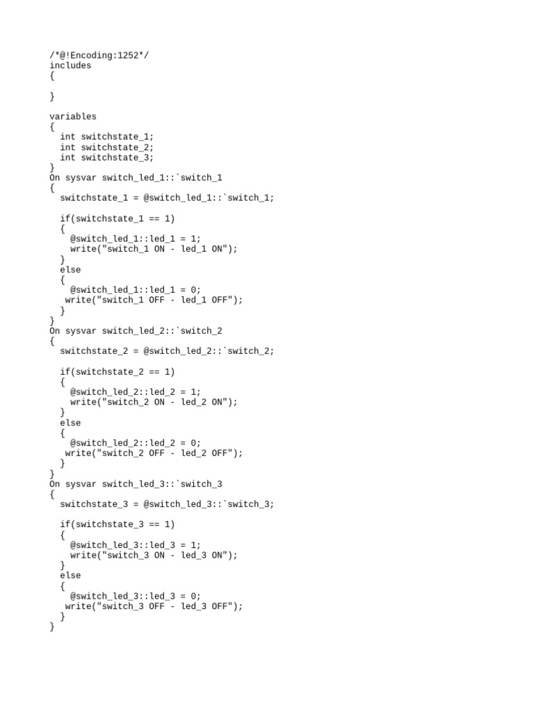 LED Control Logic for Switches | PDF