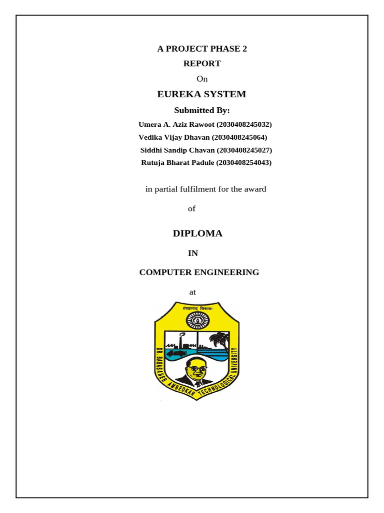 Phase 2 Report on Eureka System | PDF
