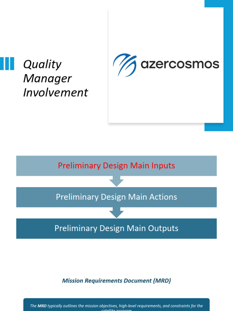 Quality Manager Role in Preliminary Design | PDF | Verification And ...