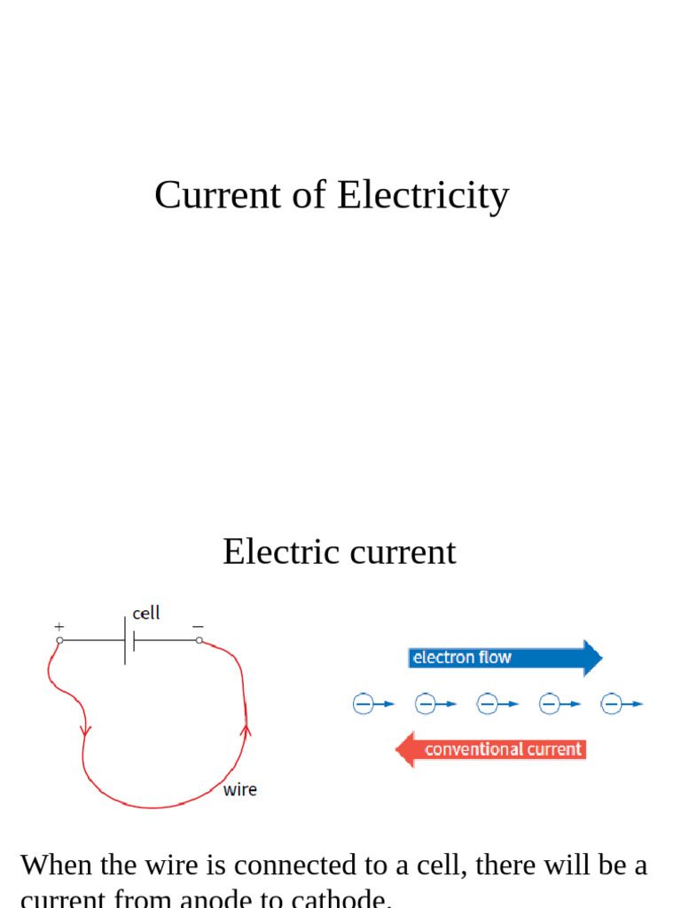 Current of Electricity | PDF | Electric Current | Voltage