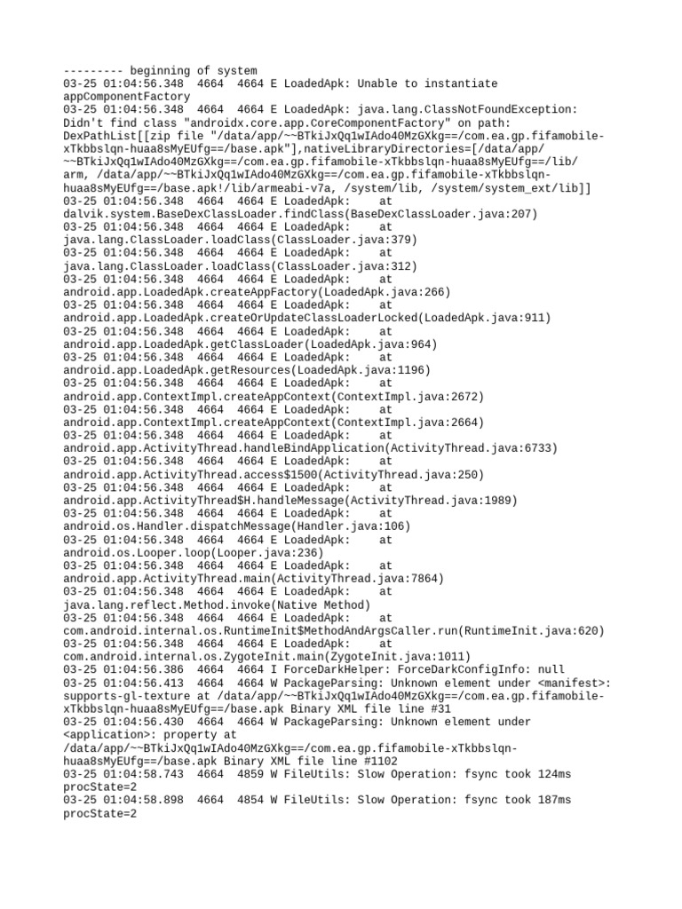 Android ClassNotFoundException Log | PDF | Computer Programming ...
