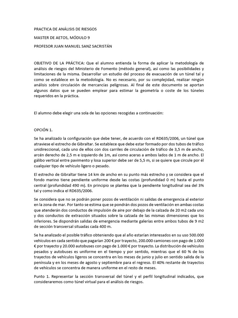 Análisis de Riesgos en Túneles Urbanos | PDF | Túnel