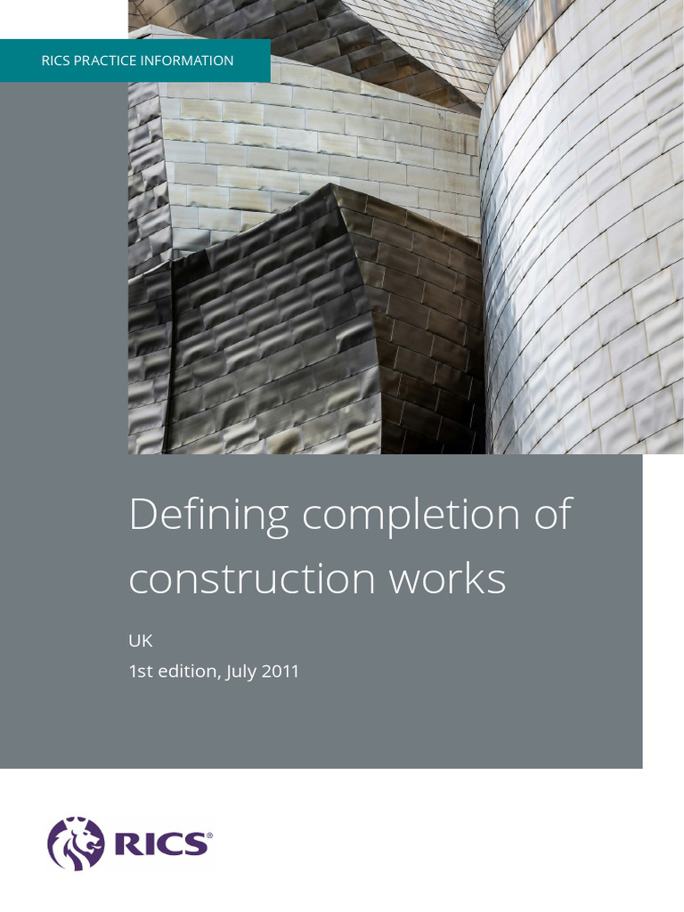 Defining Completion of Construction Works - 1st Edition | PDF