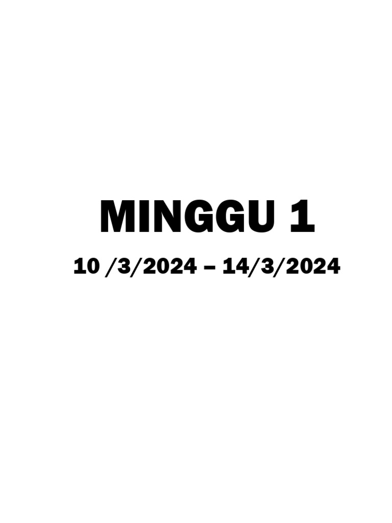 Minggu 1 | PDF
