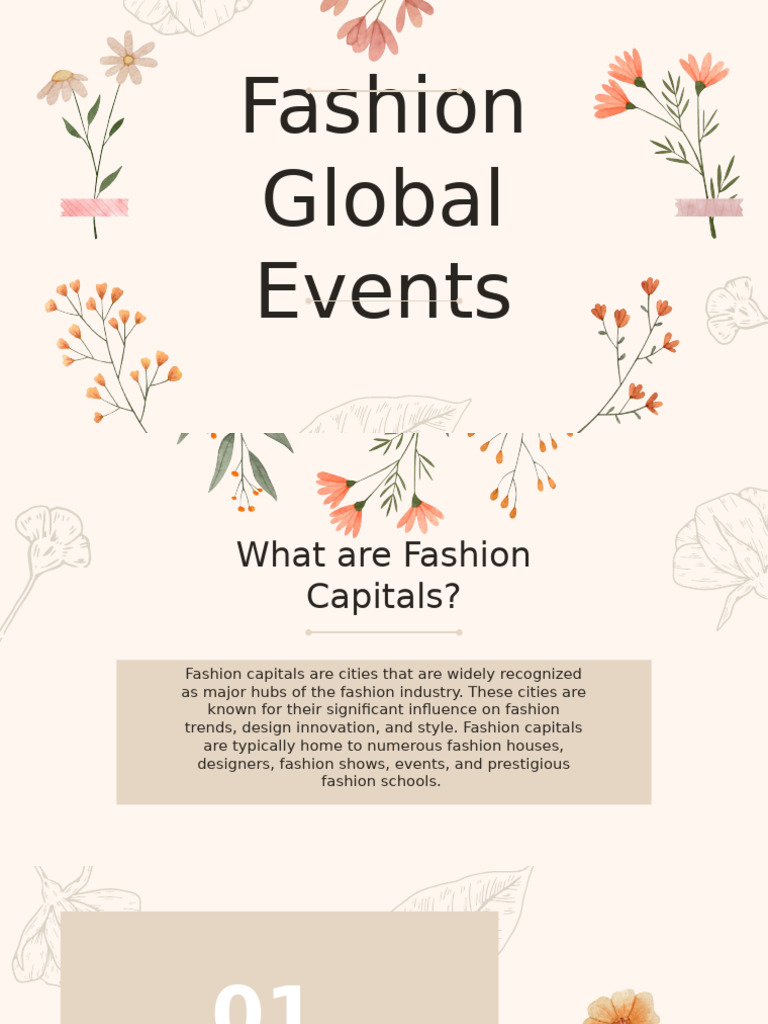 Fashion Global Events | PDF | Fashion | Clothing