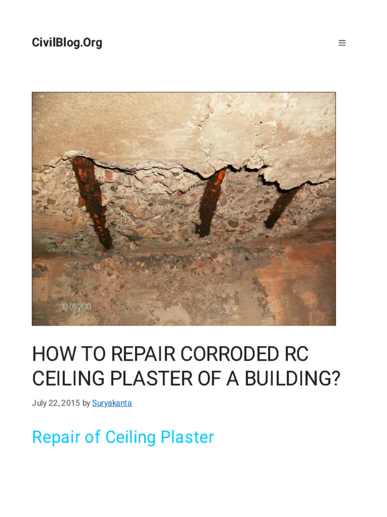 Repairing Corroded Concrete Ceilings | PDF | Concrete | Corrosion