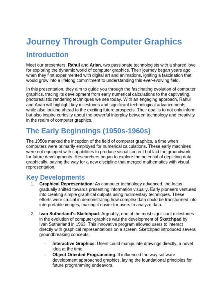 Journey Through Computer Graphics | PDF | Computer Graphics | Rendering ...