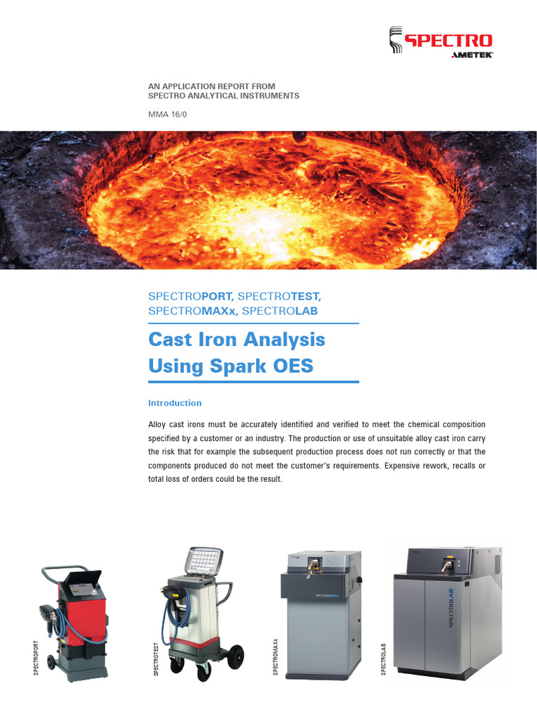 Cast Iron Analysis with Spark OES | PDF | Cast Iron | Alloy