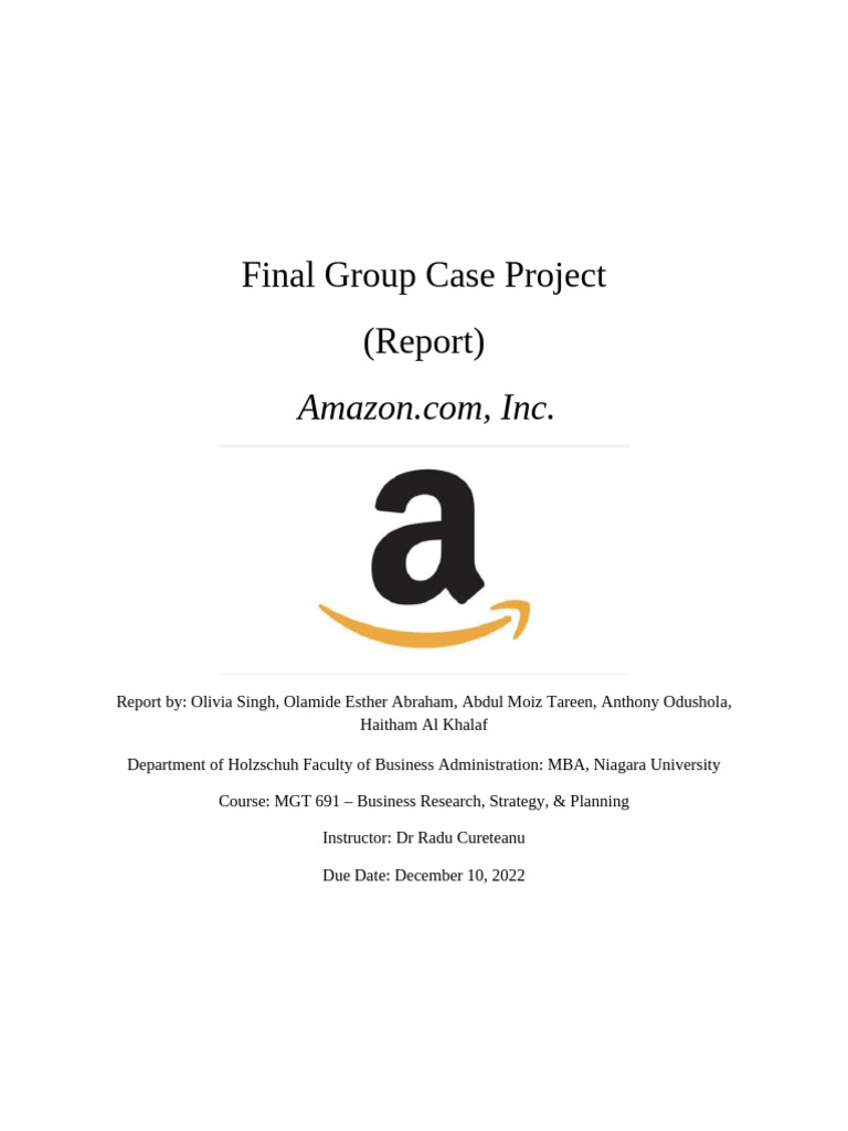 Amazon Business Analysis Report | PDF | Taxes | Employment