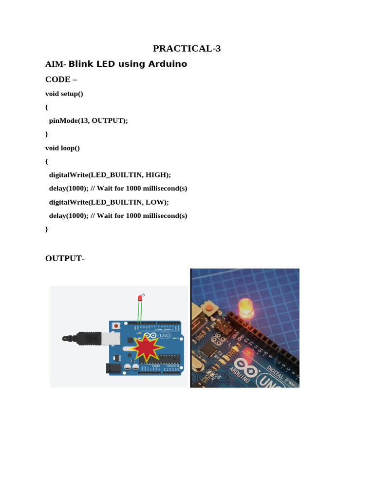 Arduino LED Blink Tutorial | PDF