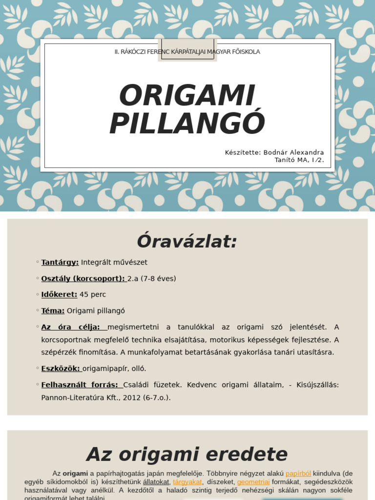 Origami Pillango | PDF