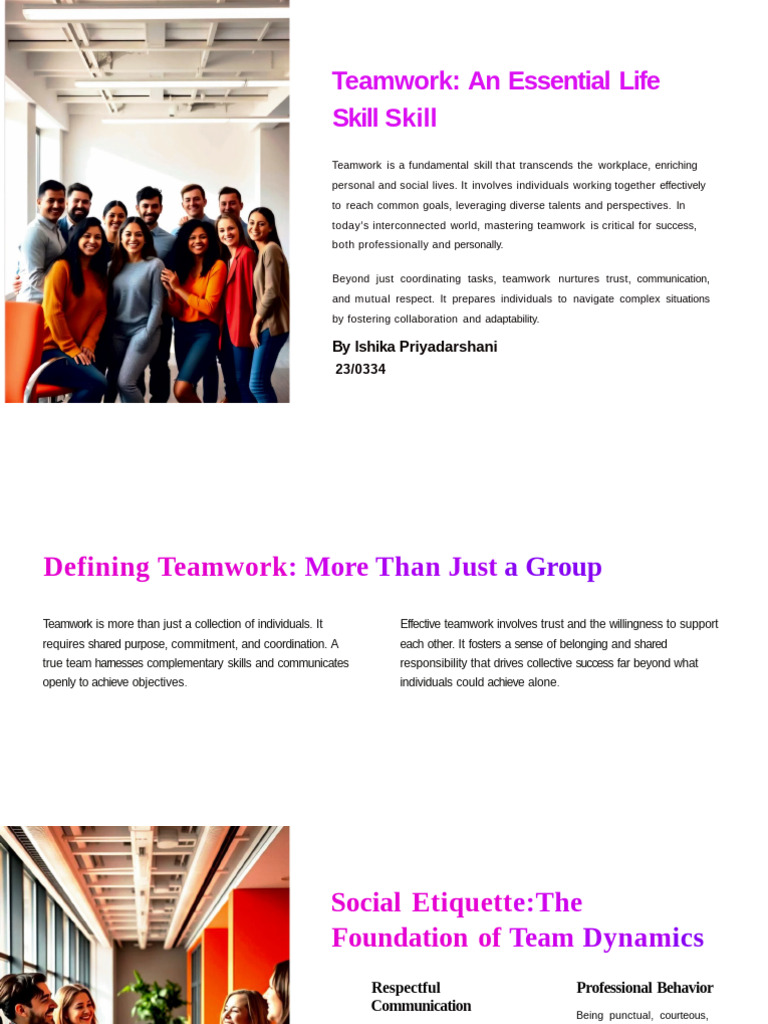 Mastering Teamwork for Success | PDF | Social Psychology ...