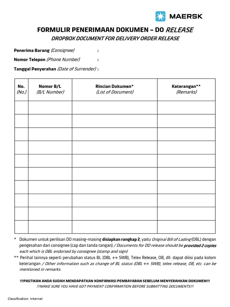 Document Receipt Form | PDF