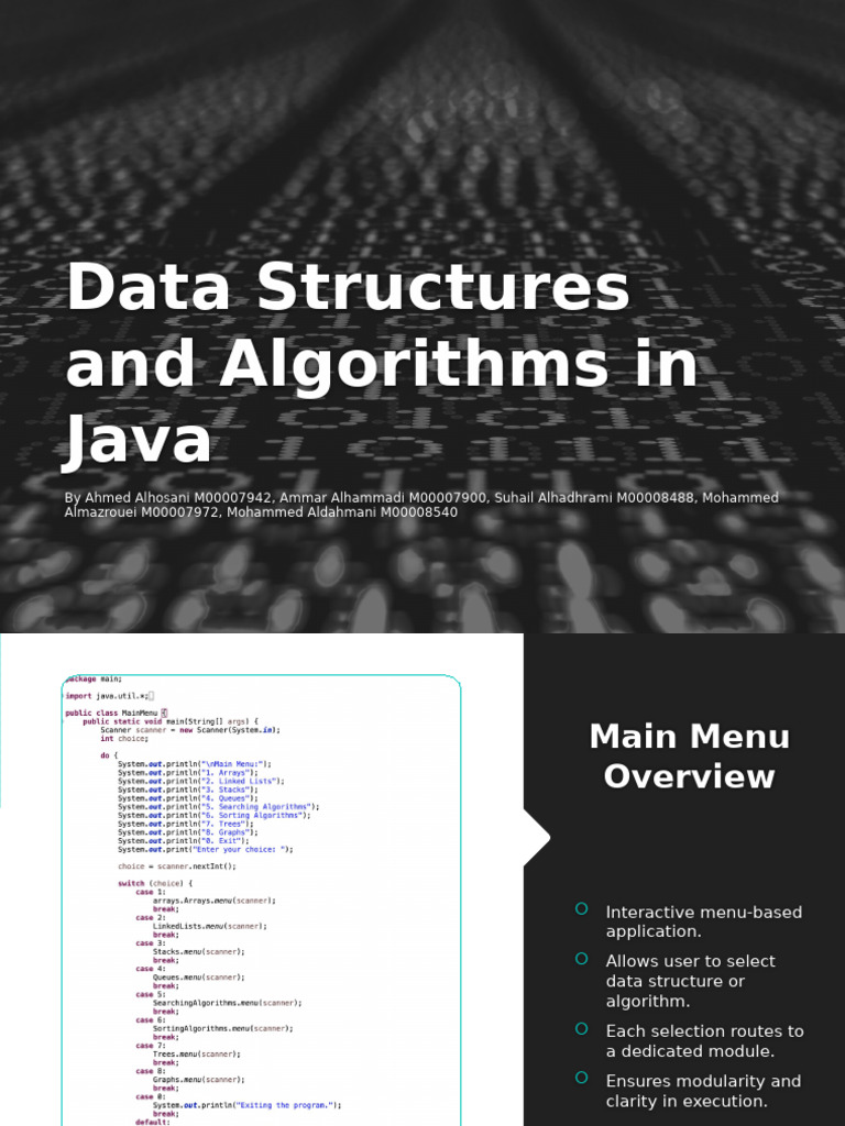 Data Structures Project Presentation | PDF