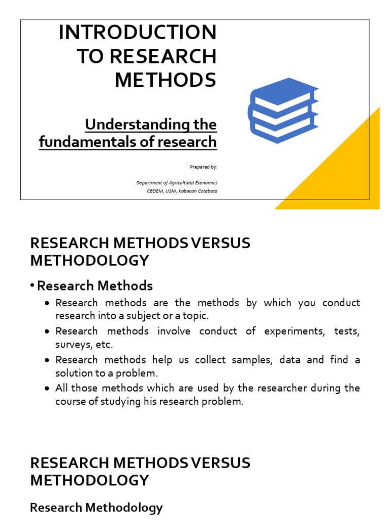 Research Methods and Methodology Guide | PDF | Methodology ...