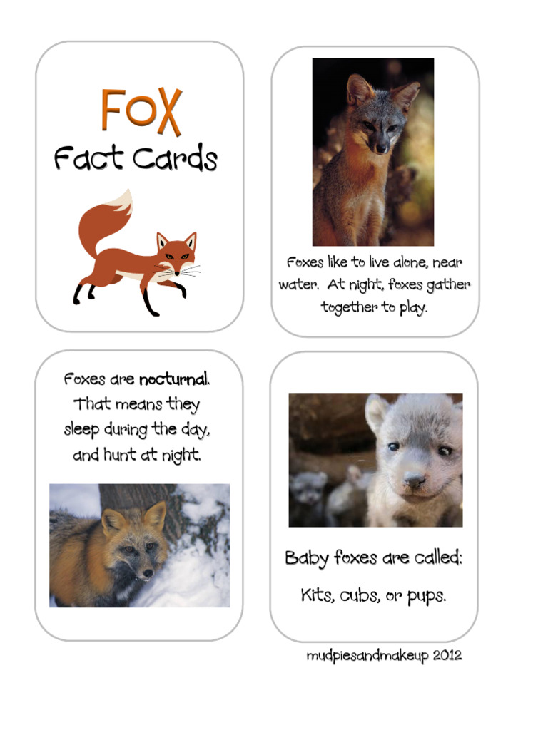 Fox Fact Cards | PDF