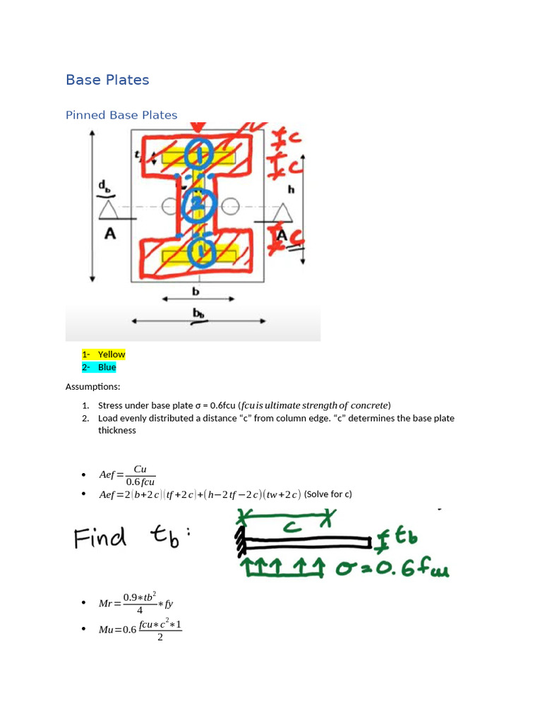 Base Plate Design Guide | PDF | Stress (Mechanics) | Physical Sciences