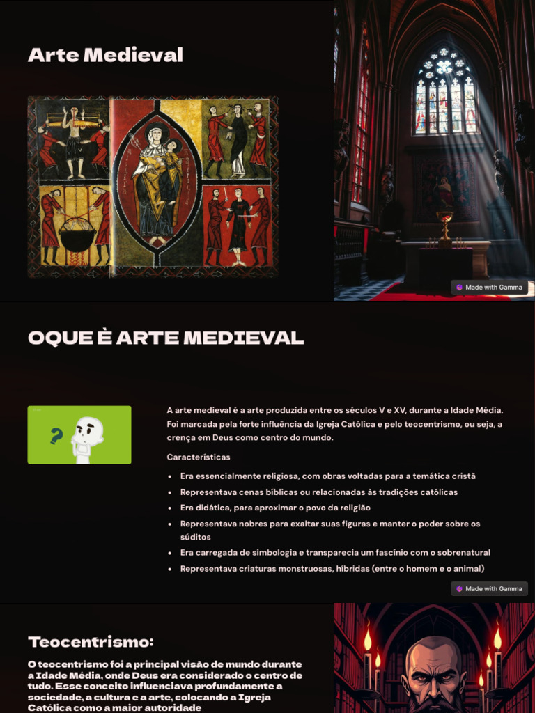 Características da Arte Medieval | PDF | Arquitetura gótica | Arte medieval