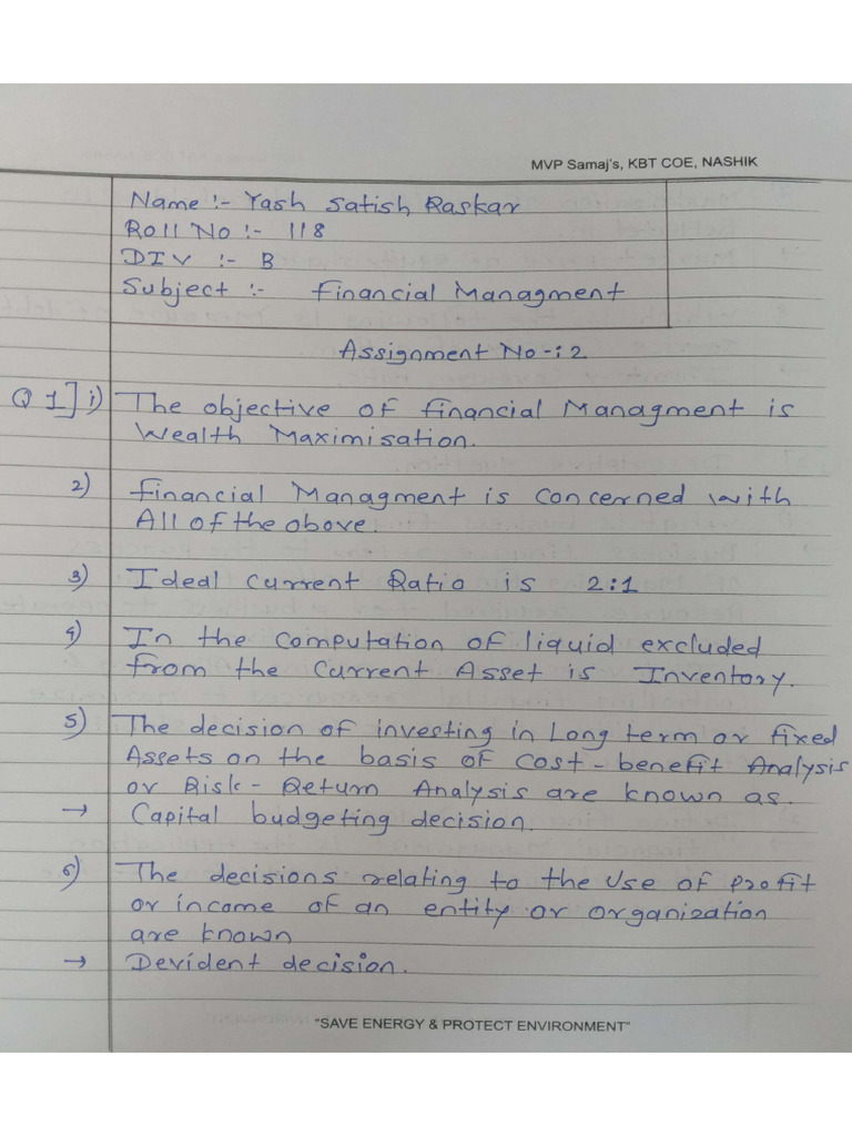 FM Assignment 2 | PDF