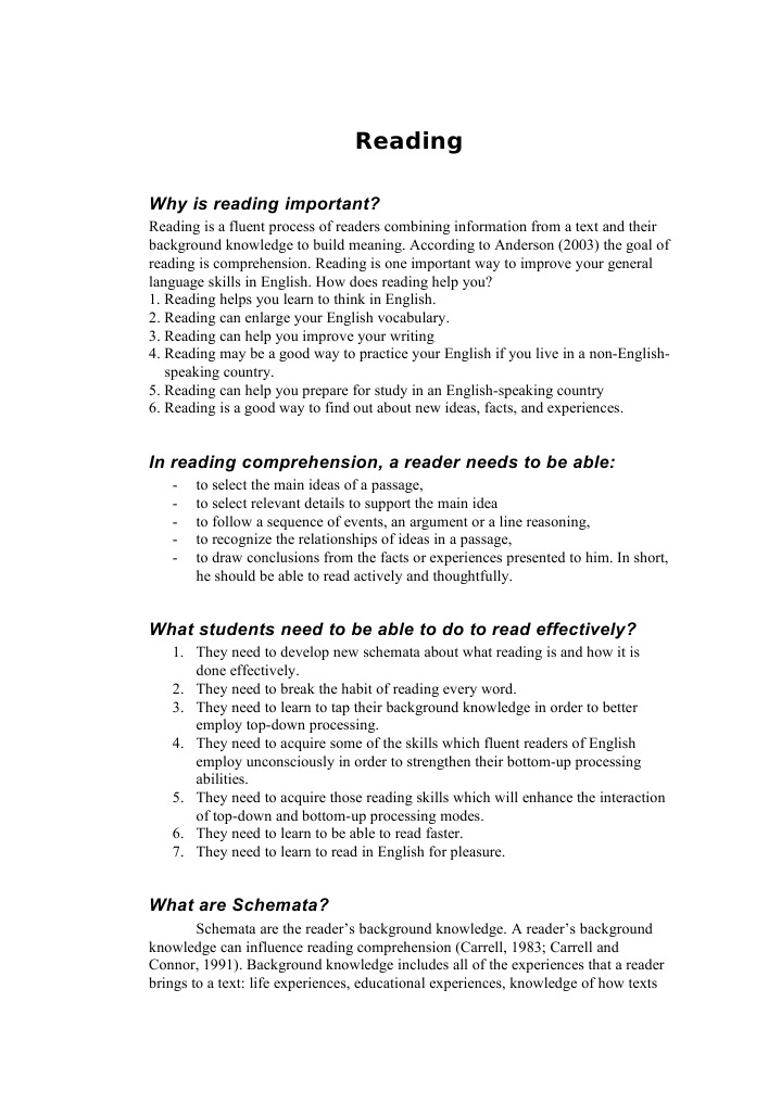 Benefits of Reading for English Learners | PDF | Reading (Process ...