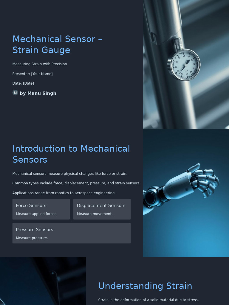 Mechanical Sensor Strain Gauge | PDF | Deformation (Engineering ...