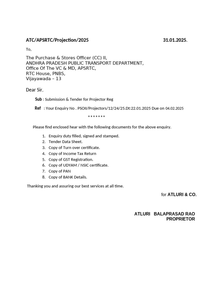 ATC Letter | PDF