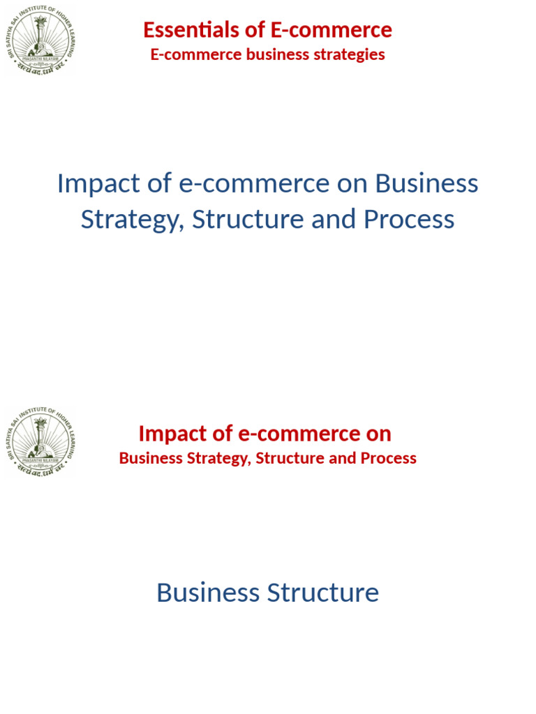 E-commerce's Impact on Business Strategy | PDF | Value Chain | E Commerce
