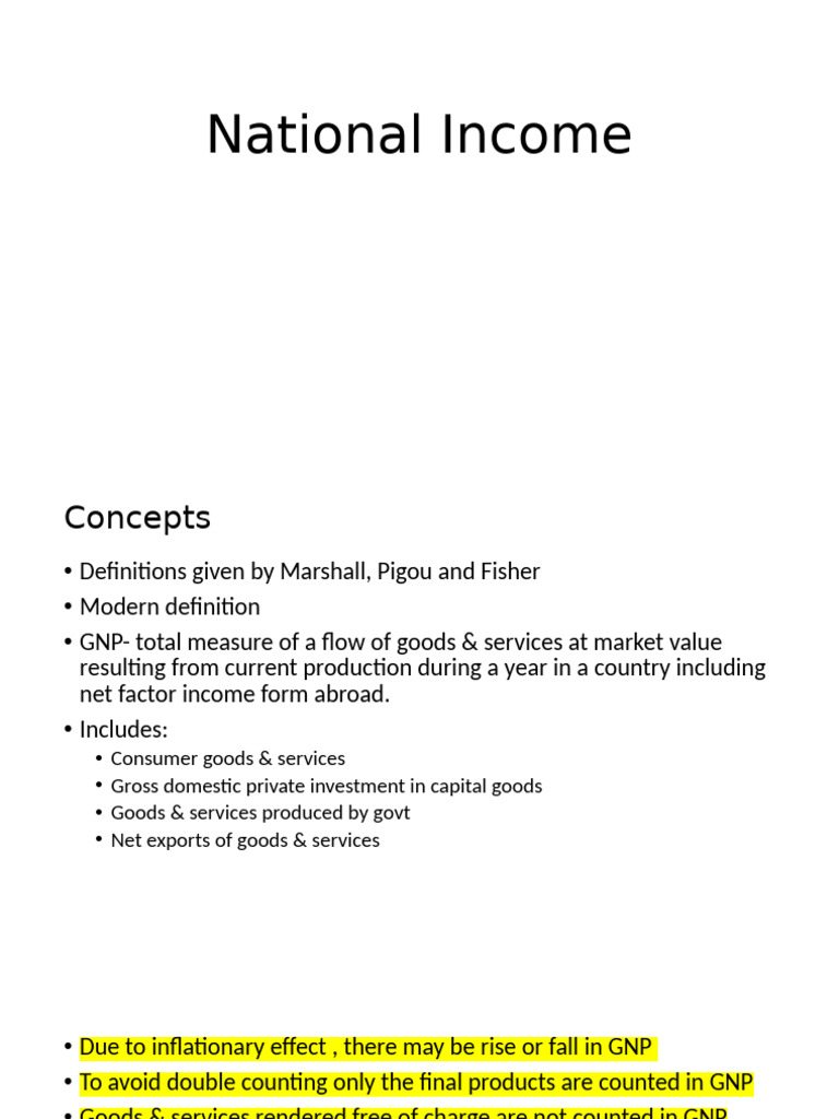 UNIT 1 TOPIC 2 National Income | PDF | Measures Of National Income And ...