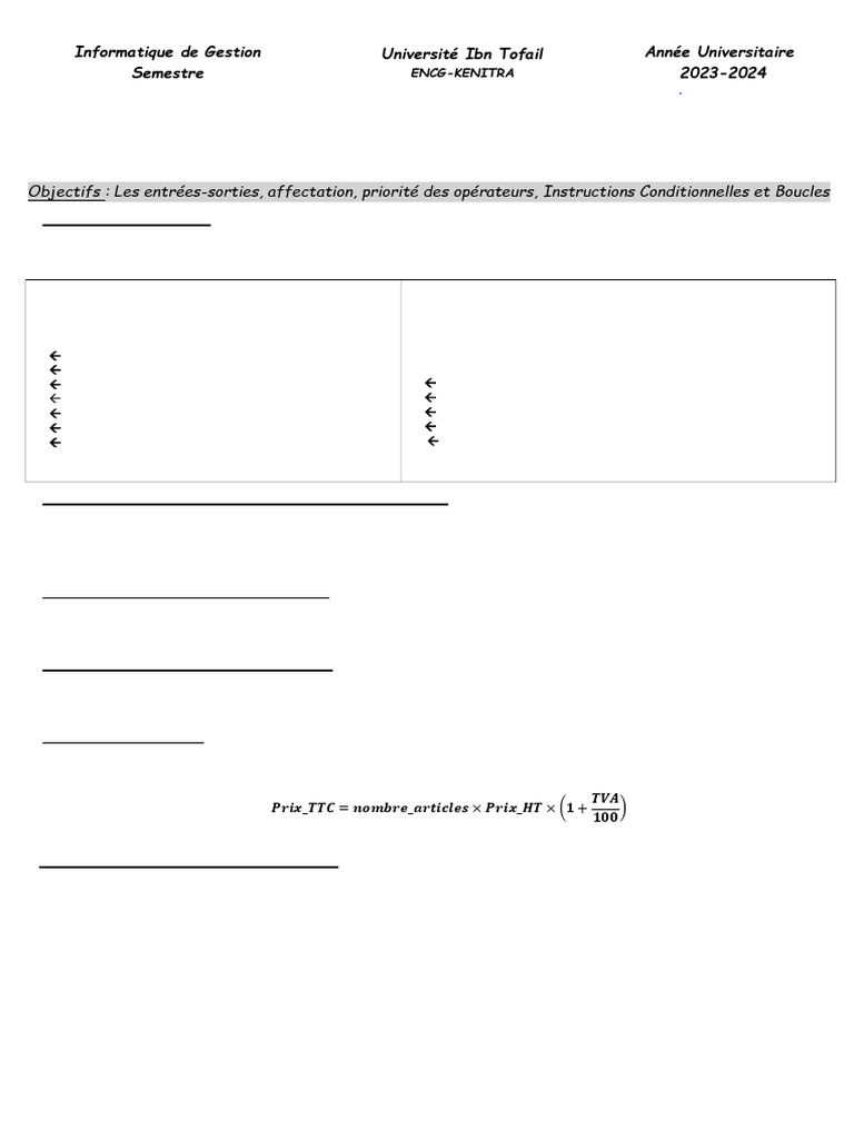 Exercices d'Algorithmique en C 2023 | PDF | Variable (informatique ...