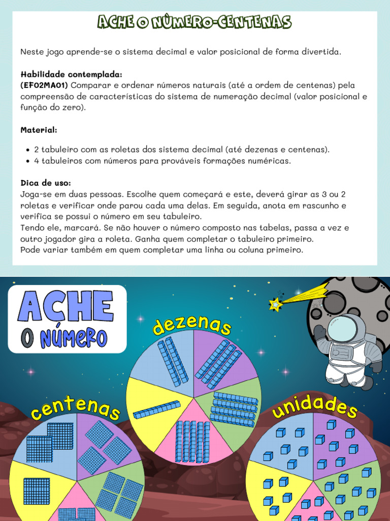 Ache o Número - Dezenas e Centenas | PDF