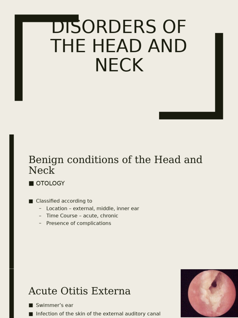 Disorders of the Head and Neck | PDF | Head And Neck Cancer | Human ...