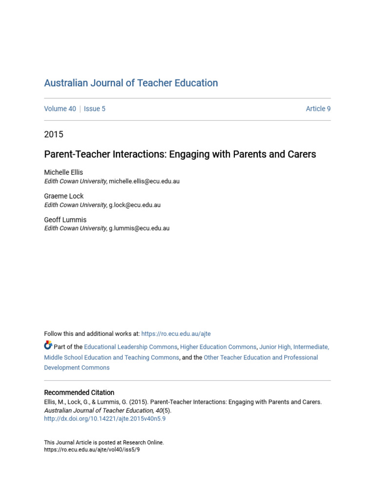 Parent-Teacher Engagement Strategies | PDF | Focus Group | Teachers