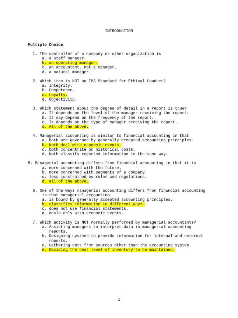 Act - 01 - Introduction | PDF | Expense | Equity (Finance)