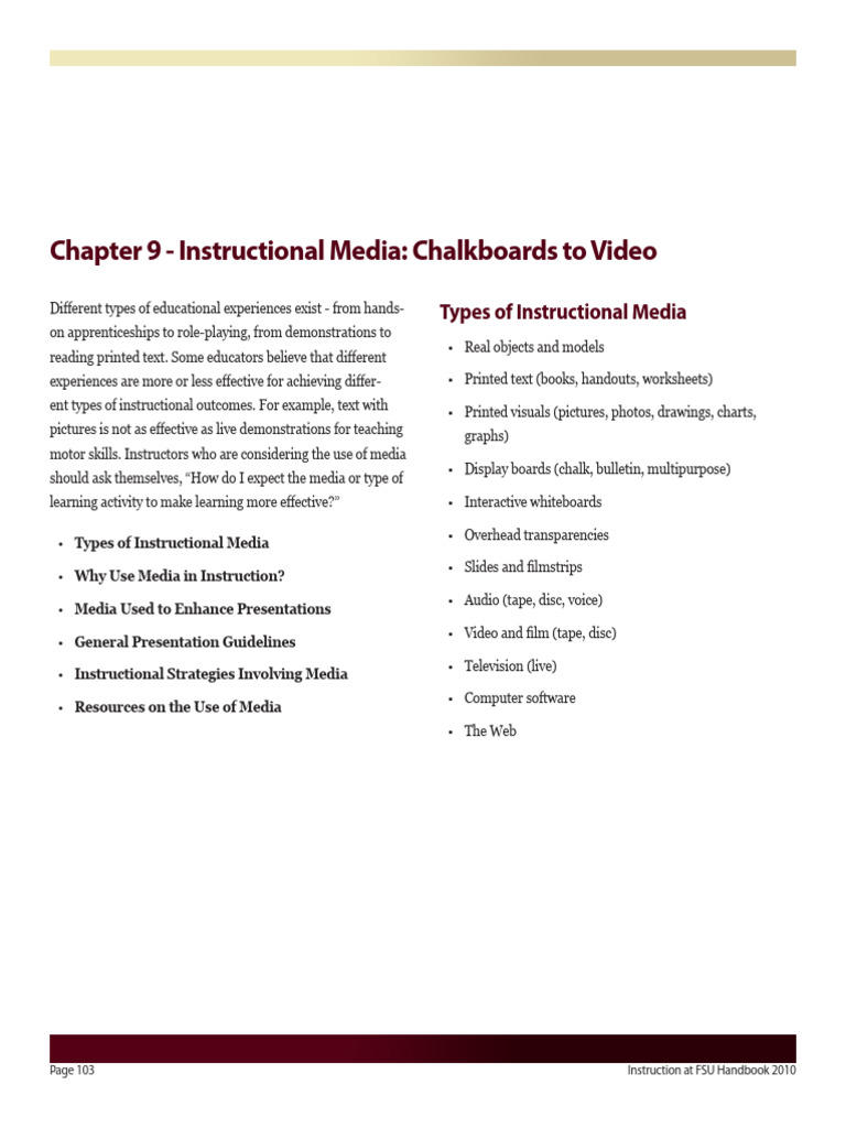 Enhancing Learning with Instructional Media | PDF | Microsoft Power ...