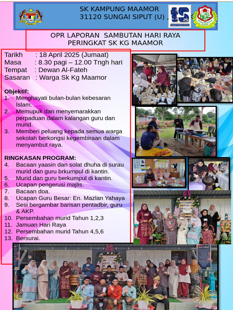 Opr Laporan Program Sambutan Hari Raya | PDF