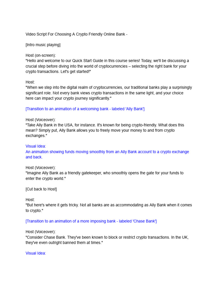 Crypto Friendly Bank Script | PDF | Cryptocurrency