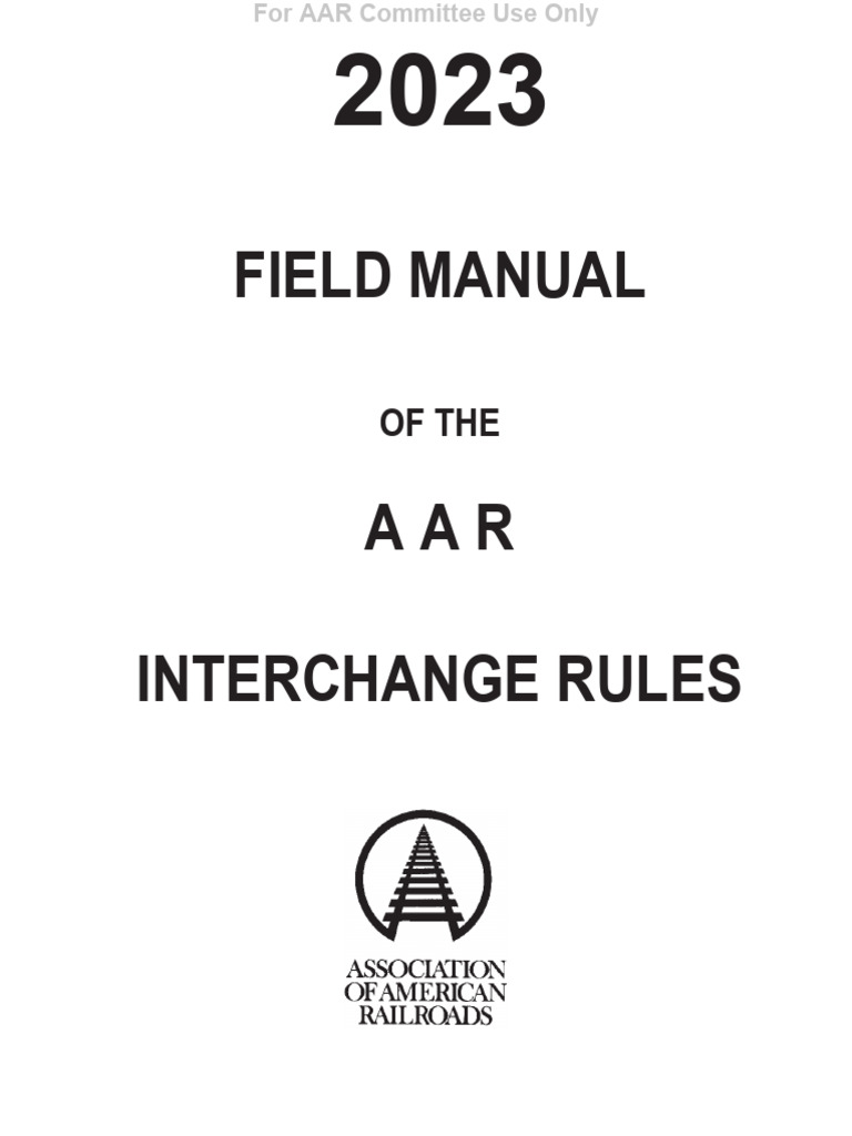 AAR Field Manual: Interchange Rules | PDF