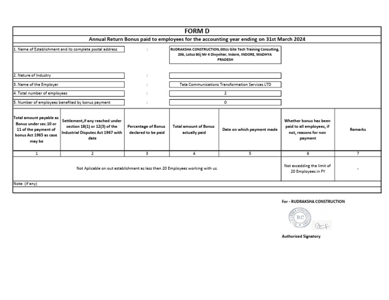 Form D | PDF | Economies | Business
