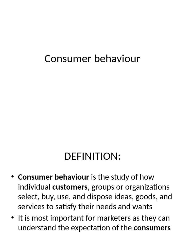 Understanding Consumer Behavior Insights | PDF | Consumer Behaviour ...