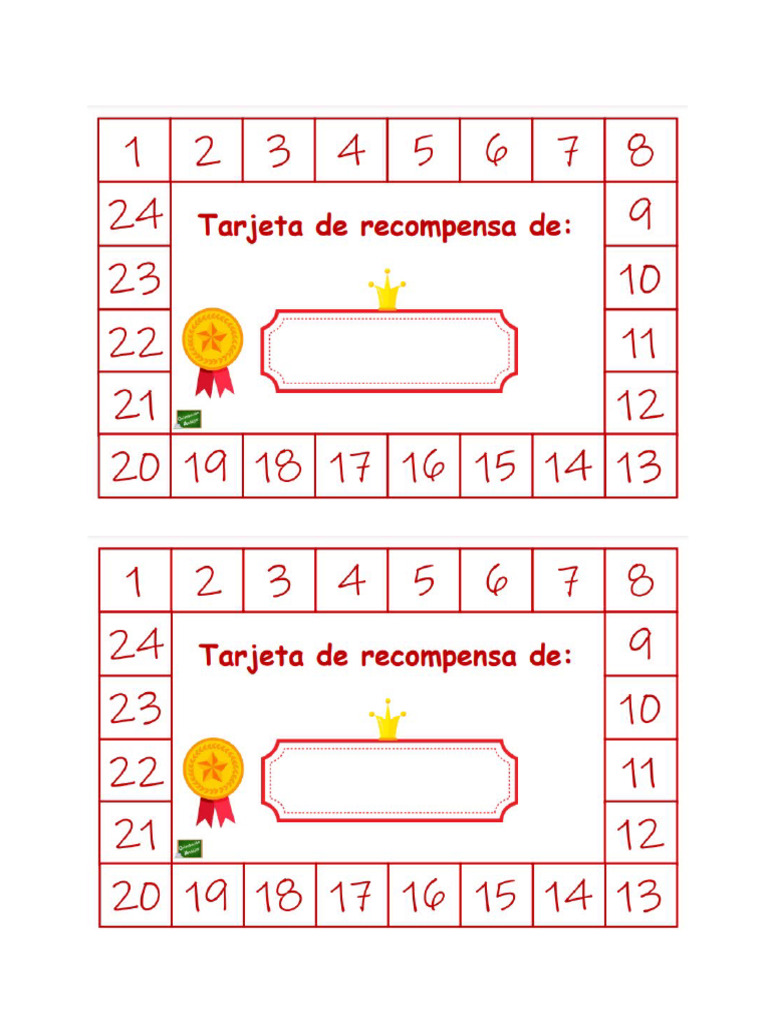 Tarjeta de Recompensa | PDF