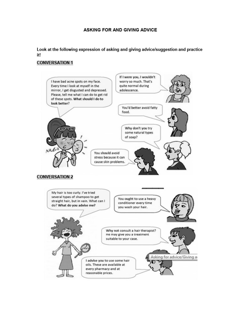 Advice Asking and Giving Guide | PDF