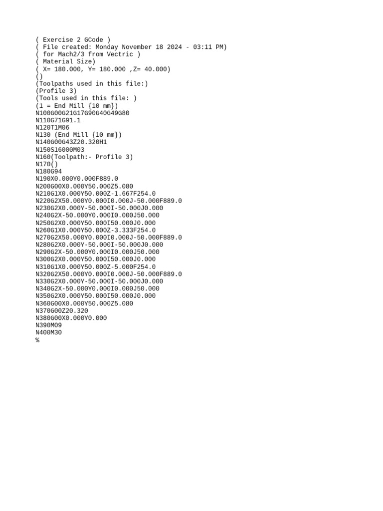GCode Toolpaths for Mach2/3 | PDF