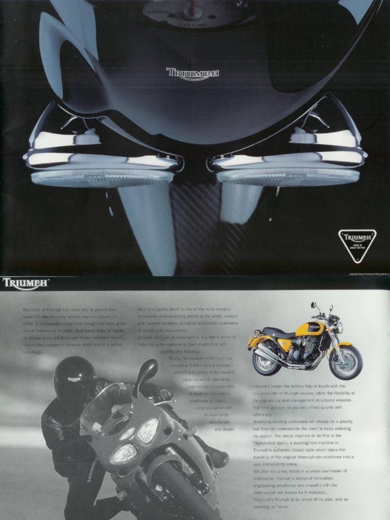 1998 Catalogo Triumph | PDF
