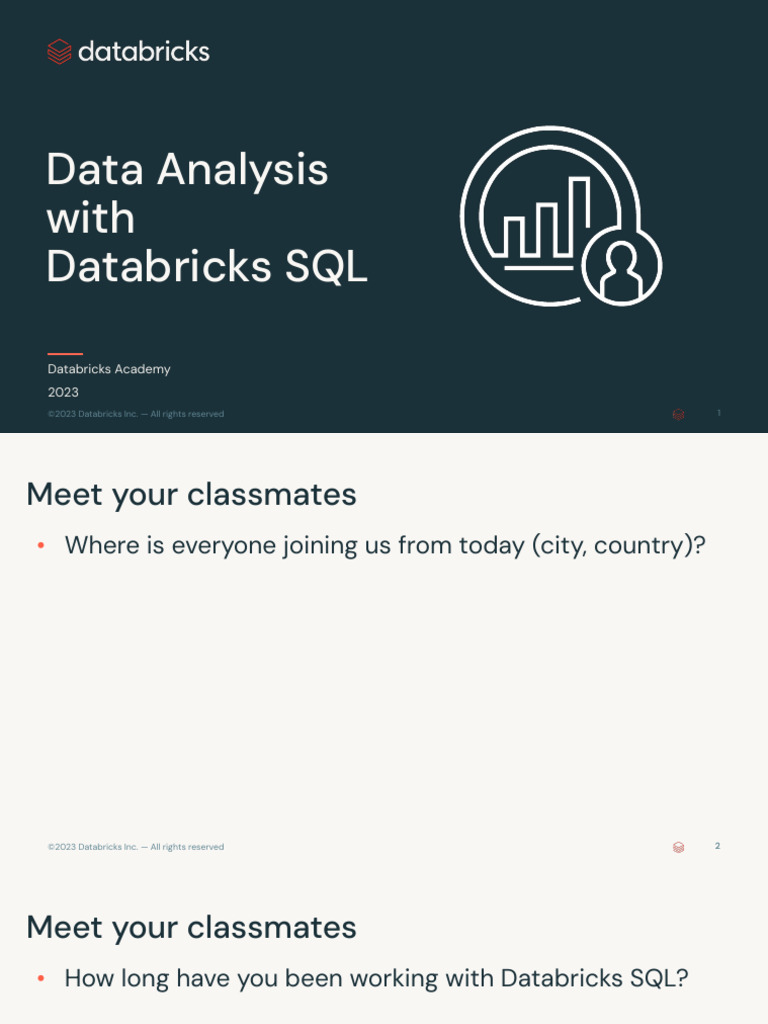 Data Analysis With Databricks Version 2 | PDF | Sql | Information Science