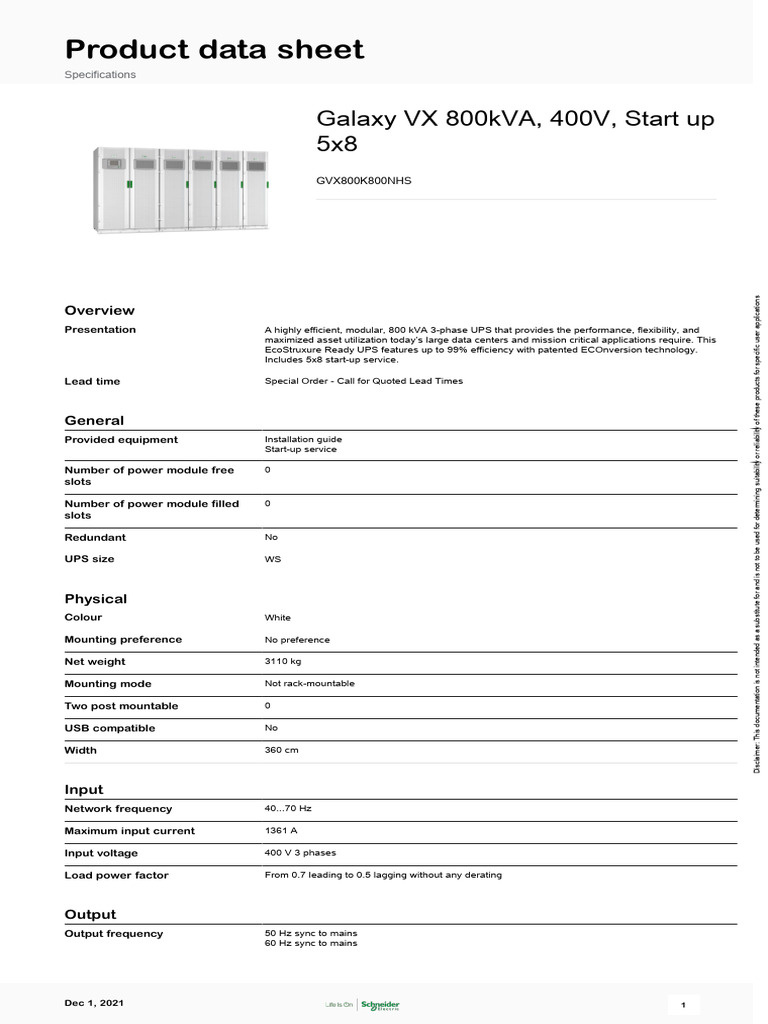 Galaxy VX_GVX800K800NHS | PDF | Mains Electricity | Computer Engineering