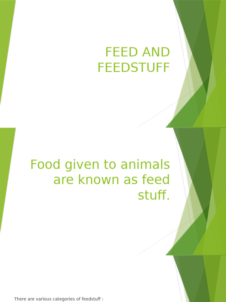 Understanding Feedstuff Categories | PDF