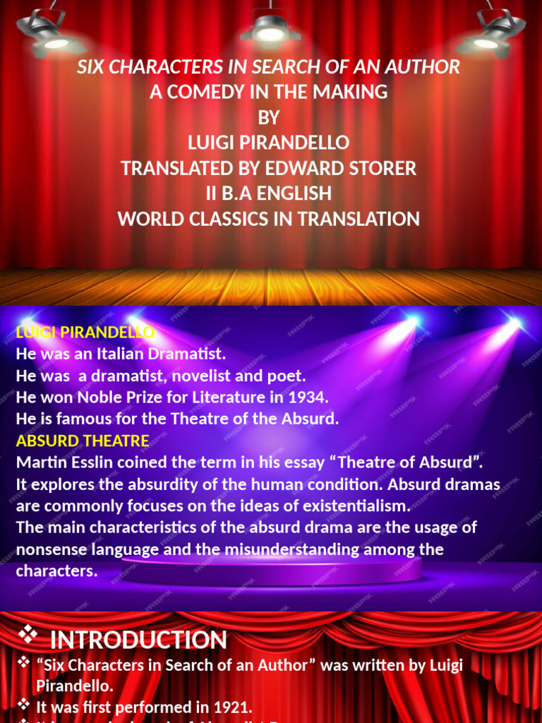 Six Characters in Search of an Author | PDF