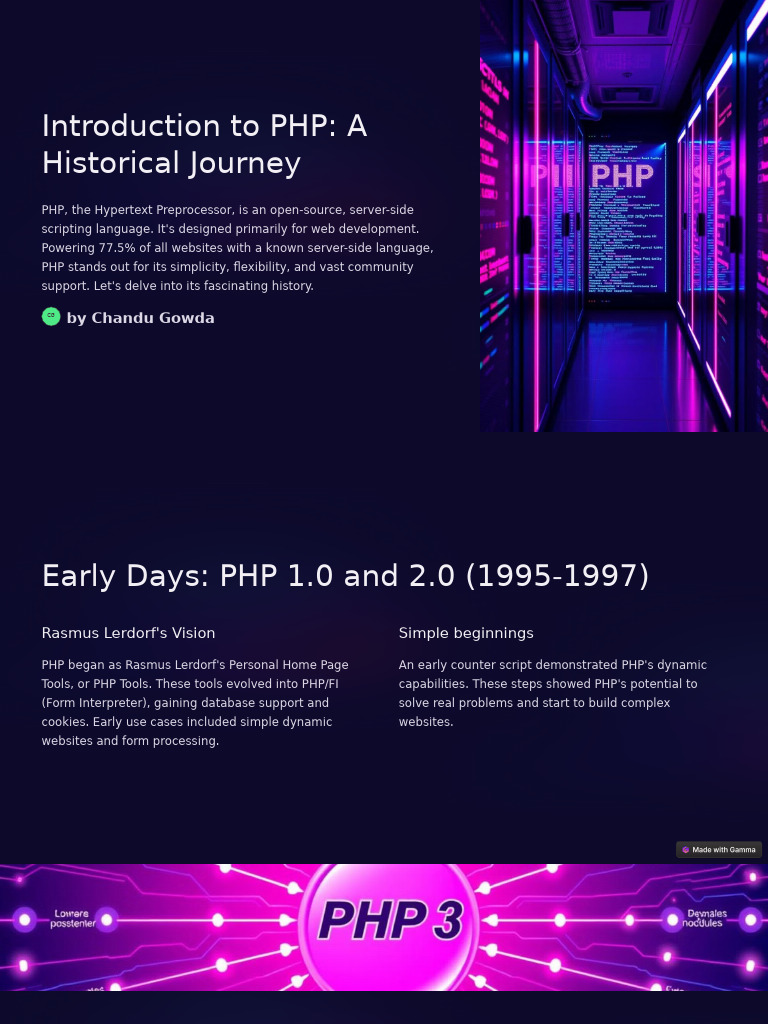 Introduction To PHP A Historical Journey | PDF | Php | Object Oriented ...