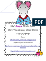 Lilly's Plastic Purse Story Vocabulary Word Cards F R E E B I E