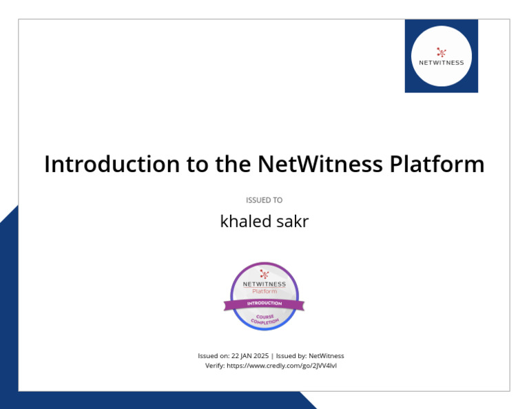 IntroductiontotheNetWitnessPlatform_Badge20250126-26-21gryn | PDF